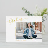 Faire-part minimaliste moderne 1 photo Grad (Debout devant)