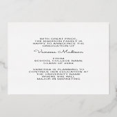 Faire-part minimaliste moderne 1 photo Grad (Verso)