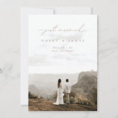 Faire-part Minimaliste moderne, juste marié Mariage photo (Devant)