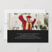 Faire-part minimaliste moderne noir (Dos)