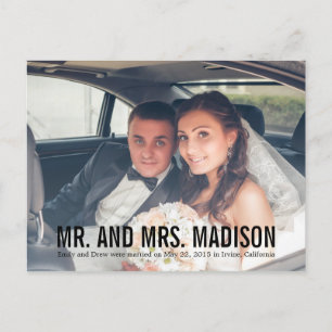 Faire-part minimaliste moderne - Noir