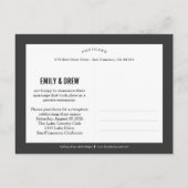 Faire-part minimaliste moderne - Noir (Dos)