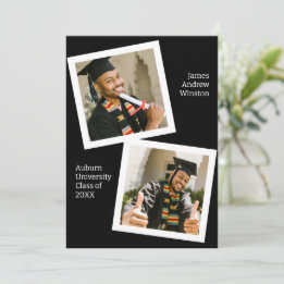 Faire-part minimaliste noir et blanc