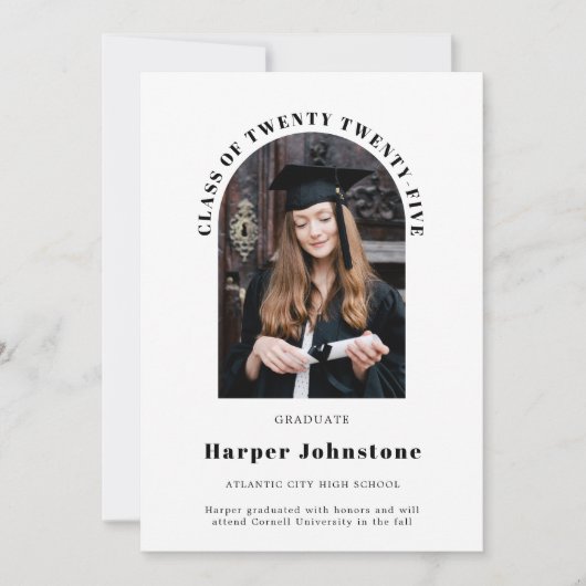 Faire-part minimaliste simple photo (Devant)