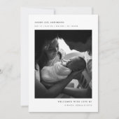 Faire-part Minimalistic Black & White 3 Baby Photos Birth (Devant)