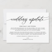 Faire-part Mise à jour de mariage | Mariage plus intime (Devant)