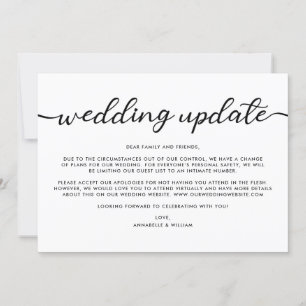 Faire-part Mise à jour de mariage   Mariage plus intime