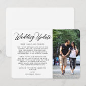 Faire-part Mise à jour de mariage | Photo de mariage plus pet (Devant / Derrière)