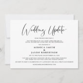 Faire-part Mise à jour de mariage plus petit Changement de pl (Devant)