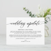 Faire-part Mise à jour du mariage | Mariage plus intime (Debout devant)