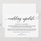 Faire-part Mise à jour du mariage | Mariage plus intime (Devant / Derrière)