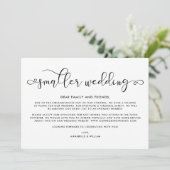 Faire-part Mise à jour du mariage | Mariage plus intime (Debout devant)