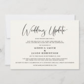 Faire-part Mise à jour du Mariage plus petit Changement de pl (Devant)