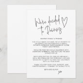 Faire-part Mise à jour du mariage : police de caractères plus (Devant / Derrière)