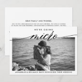 Faire-part Mise à jour mariage | Nous Allons Faire Du Micro (Devant / Derrière)