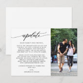 Faire-part Mise à jour mariage | Photo Mariage plus petit (Devant / Derrière)