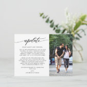 Faire-part Mise à jour mariage | Photo Mariage plus petit (Debout devant)