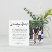 Faire-part Mise à jour mariage | Photo Mariage plus petit (Debout devant)