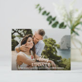 Faire-part Mise à jour Mariage reportée Floral Gold Photo (Debout devant)
