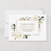 Faire-part Mise à jour Mariage reportée Floral Gold Photo (Dos)