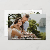 Faire-part Mise à jour Mariage reportée Floral Gold Photo (Devant / Derrière)