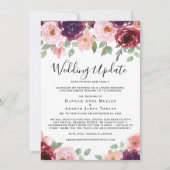 Faire-part Mise à jour pour un mariage plus intime Aquarelle  (Devant)