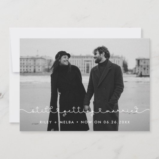 Faire-part Mise à jour simple et mignonne du mariage toujours (Devant)