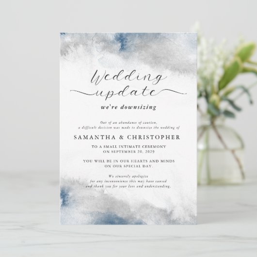 Faire-part Mise à jour sur la réduction des Mariages d'aquare (Debout devant)