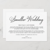 Faire-part Mise à jour sur le mariage | Mariage Intime (Devant / Derrière)