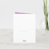 Faire-part Mistletoe mariage d'hiver violet blanc en direct (Dos)