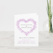 Faire-part Mistletoe mariage d'hiver violet blanc en direct (Devant)