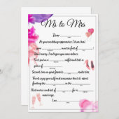 Faire-part Mme à Mme Libs blanc (Devant / Derrière)