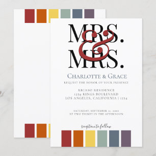 Faire-part Mme et Mme Rainbow Gay Mariage élégant