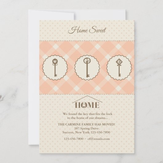 Faire-part mobile à trois clés (Devant)