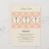 Faire-part mobile à trois clés (Devant / Derrière)