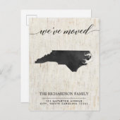 Faire-part mobile, Caroline du Nord état rustique (Devant / Derrière)