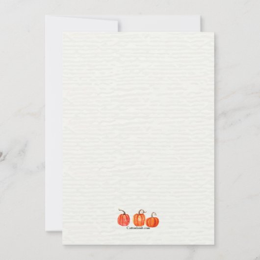 Faire-part mobile d'automne orange de porte (Dos)