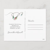 Faire-part mobile de cactus mignon d'aquarelle (Dos)