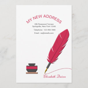 Faire-part mobile de stylo d'encrier encastré et