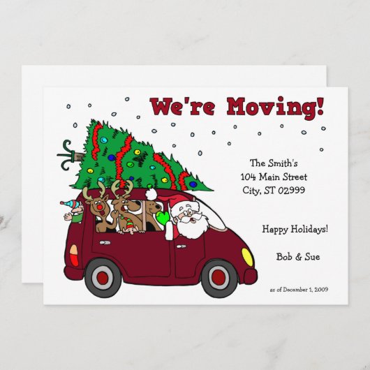 Faire-part mobile de vacances - cartes 5x7 (Devant / Derrière)