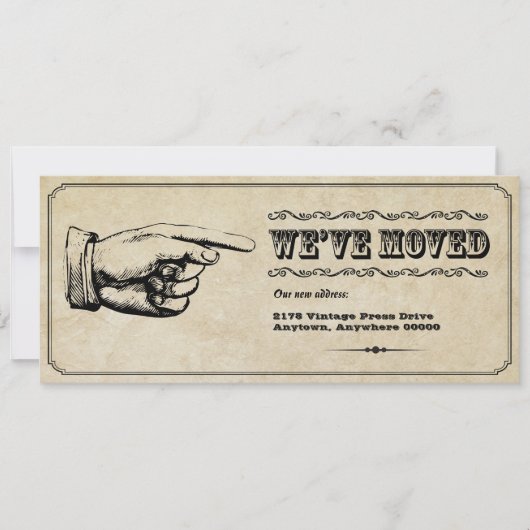 Faire-part mobile d'indicateur vintage (Devant)