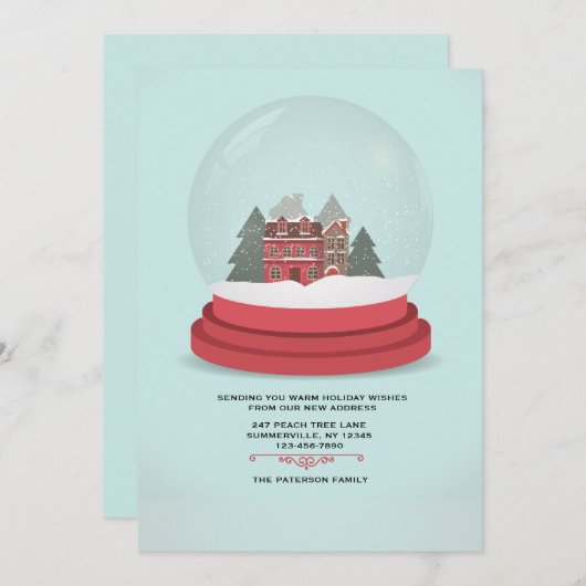 Faire-part mobile du monde d'hiver (Devant / Derrière)