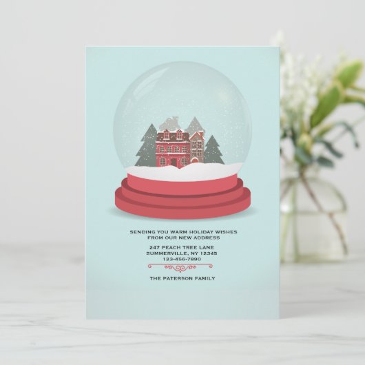 Faire-part mobile du monde d'hiver (Debout devant)