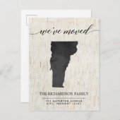 Faire-part mobile, état du Vermont rustique (Devant / Derrière)