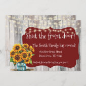 Faire-part mobile - Fermez la porte avant ! (Devant / Derrière)