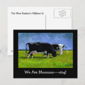 Faire-part mobile : Holstein Vaches : Pastel Art (Devant / Derrière)