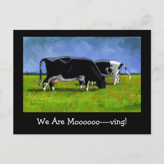 Faire-part mobile : Holstein Vaches : Pastel Art (Devant)