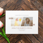 Faire-part Mocha hier et aujourd'hui deux diplômes en photo