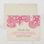 Faire-part Mod Mehandi Enregistrer la carte postale Date (Devant / Derrière)