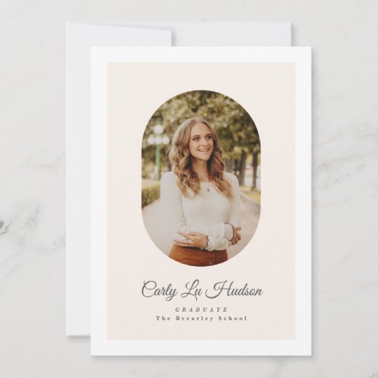 Faire-part Modern Arch High School Photo Graduate (Devant)